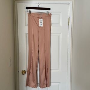Brand new Zara high waisted silk trousers